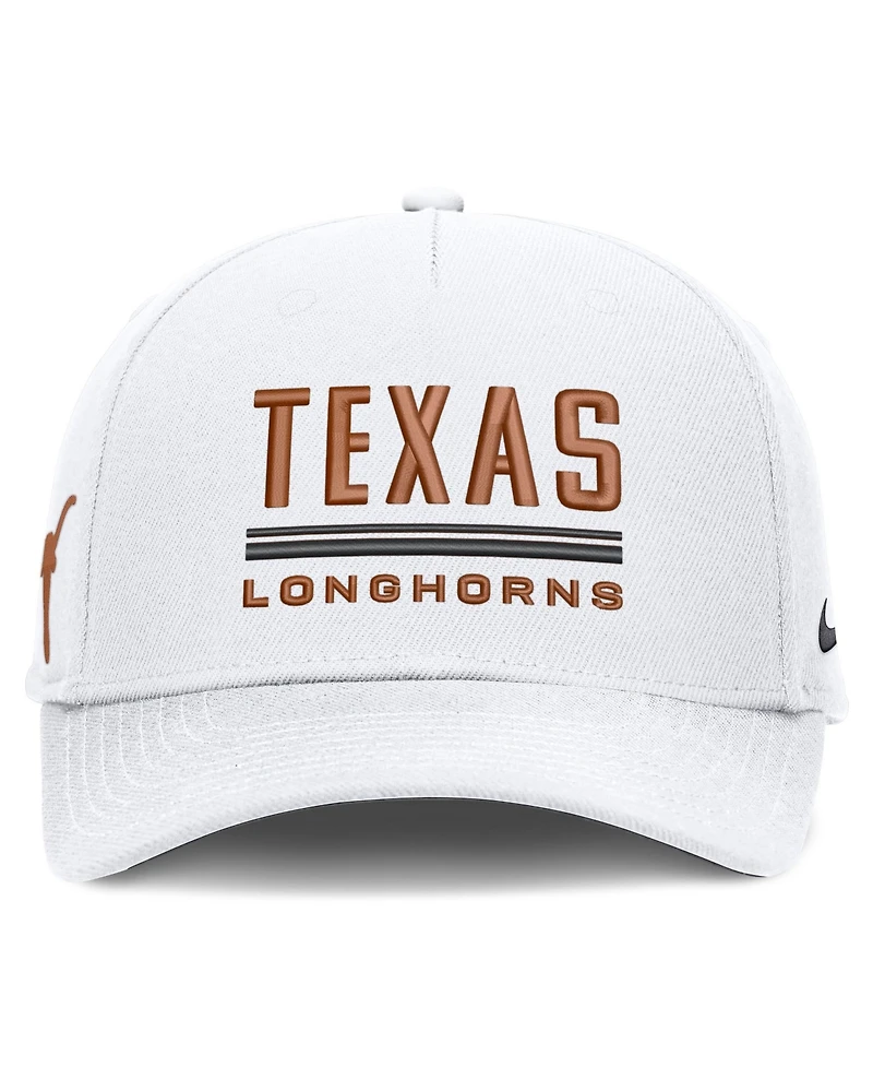 Nike Men's White Texas Longhorns 2026 Sideline Dri-fit Rise Adjustable Hat