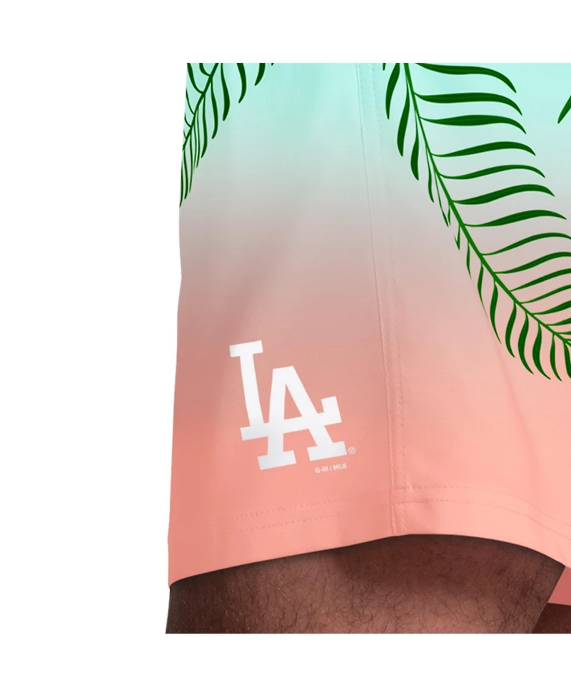 Margaritaville Men's Mint Los Angeles Dodgers Sunset on the Beach Swim Shorts