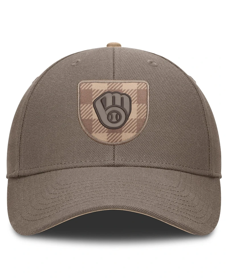 Nike Men's Brown Milwaukee Brewers Statement Rise Adjustable Hat