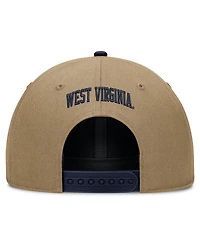 Men's and Women's Nike Beige/Navy West Virginia Mountaineers Primetime Rise Dri-fit Adjustable Hat