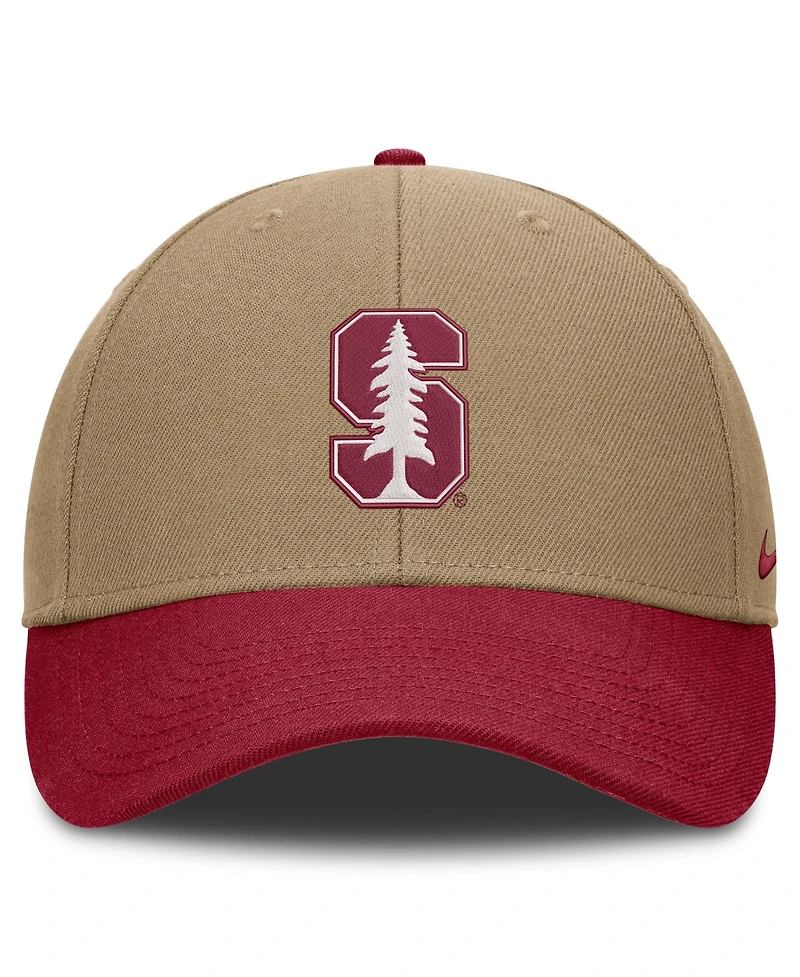 Men's and Women's Nike Beige/Cardinal Stanford Cardinal Primetime Rise Dri-fit Adjustable Hat