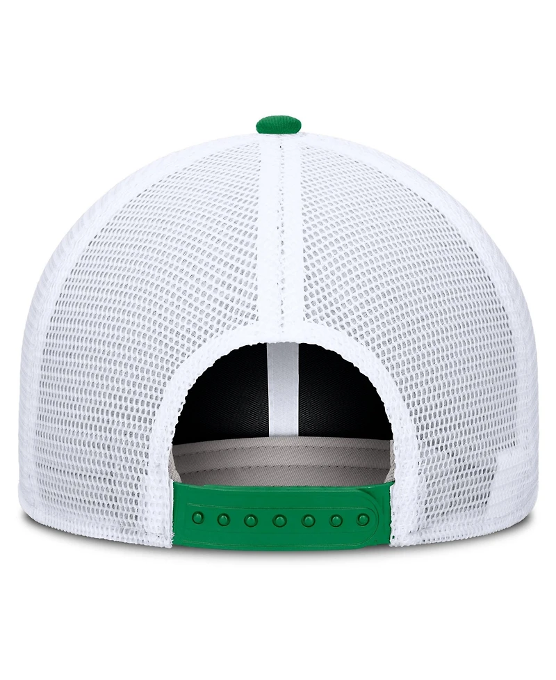 Nike Men's and Women's Green/White Oregon Ducks Primetime Arched Trucker Adjustable Hat