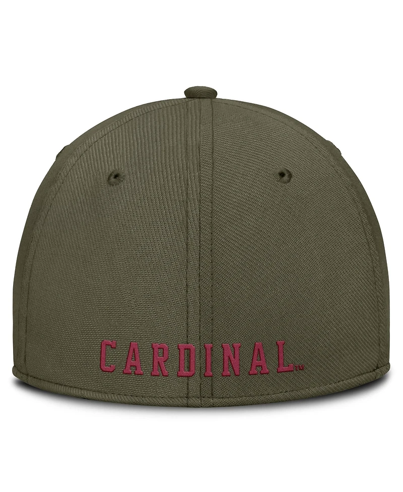 Nike Men's Olive Stanford Cardinal Primetime SwooshFlex Dri-fit Hat