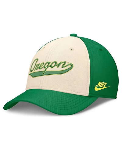 Nike Men's Natural/Green Oregon Ducks Legacy Swooshflex Dri-fit Hat