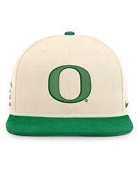 Nike Men's and Women's Natural/Green Oregon Ducks Campus Prep Snapback Hat