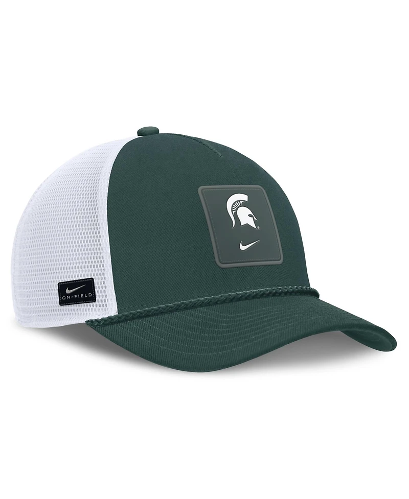 Men's and Women's Nike Green Michigan State Spartans 2026 On-Field Gameday Rope Trucker Adjustable Hat