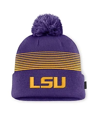 Men's and Women's Nike Purple Lsu Tigers 2026 On-Field Cuffed Knit Hat with Pom