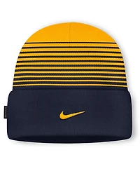 Men's and Women's Nike Navy/Gold West Virginia Mountaineers On-Field Utility Knit Hat