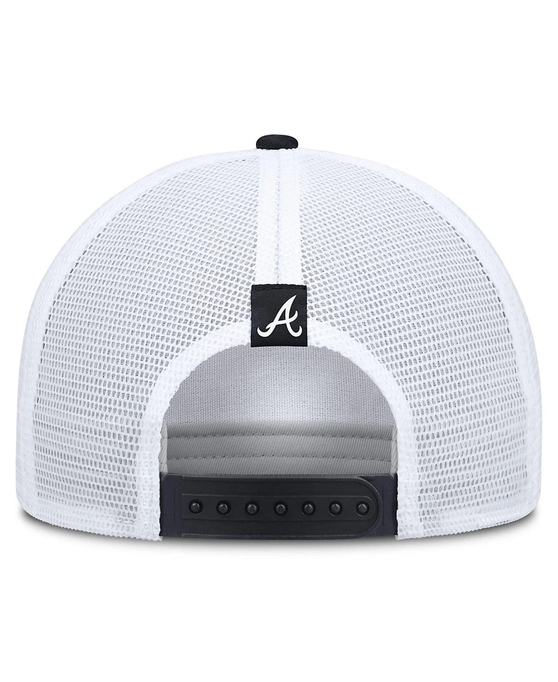 Men's Nike Khaki/Black Atlanta Braves Rise A-Frame Trucker Adjustable Hat