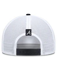 Men's Nike Khaki/Black Atlanta Braves Rise A-Frame Trucker Adjustable Hat