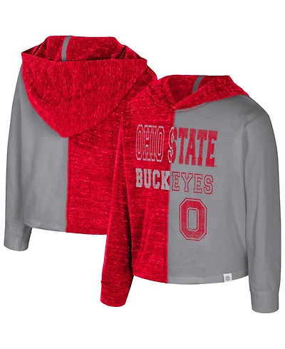Colosseum Toddler Scarlet Ohio State Buckeyes Gals Knit Hoodie