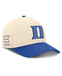 Nike Men's and Women's Natural/Royal Duke Blue Devils Campus Prep Rise Adjustable Hat