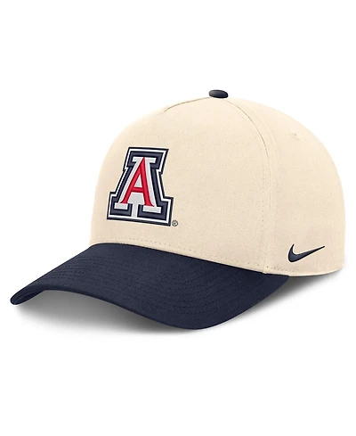 Nike Men's and Women's Natural/Navy Arizona Wildcats Campus Prep Rise Adjustable Hat