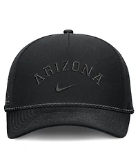 Nike Men's and Women's Black Arizona Wildcats Campus Prep Tonal Rope Rise 5-Panel Adjustable Hat