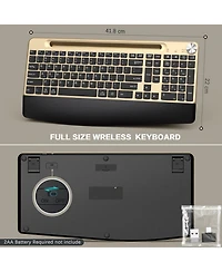 Lofree Wireless Silent Ergonomic Keyboard and Mouse Combo for Mac Windows