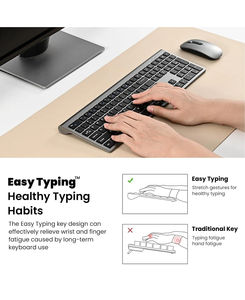 Lofree Wireless Scissor-Switch Silent Keyboard and Mouse Set