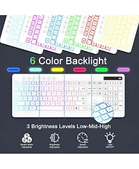 Lofree Rechargeable Wireless Silent Keyboard and Mouse Combo for Windows, Mac, Android, iOS