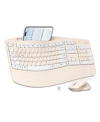 Lofree Wireless Ergonomic Keyboard and Mouse Combo for Pc/Mac