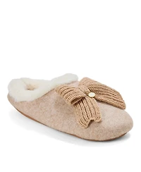 Dearfoams Women's Josie Knit Clog Slipper with Bow