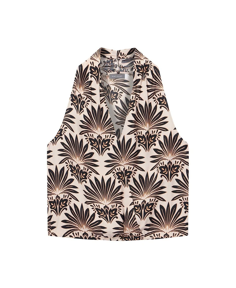 Mint Velvet Women's Sunset Palm Halter Top
