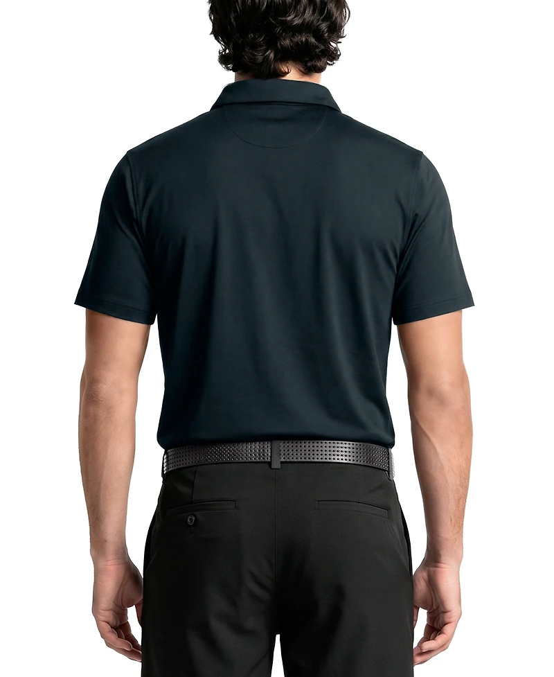 Pga Tour Men's Abstract Ombre Blocked Golf Polo Shirt
