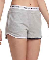 Tommy Hilfiger Women's Mid-Rise French Terry Boxer Shorts, 3" Inseam