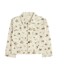 Sweet Wink Toddler Girls (2T-4T) Floral Denim Jacket