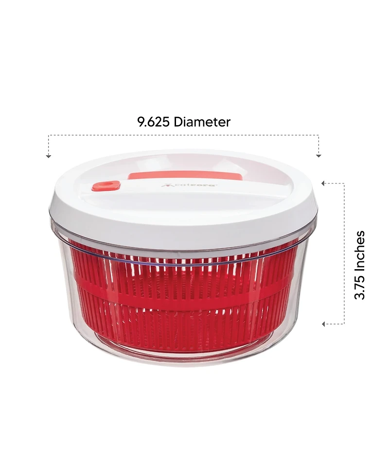 Cat Cora Quickspin 2-Piece One-Handed Pump Salad Spinner and Lettuce Knife