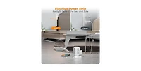 Tessan Flat Plug Power Strip with Usb-c Charging, 10 Feet, 8 Outlets for Phones, Tablets and Other Personal Devices