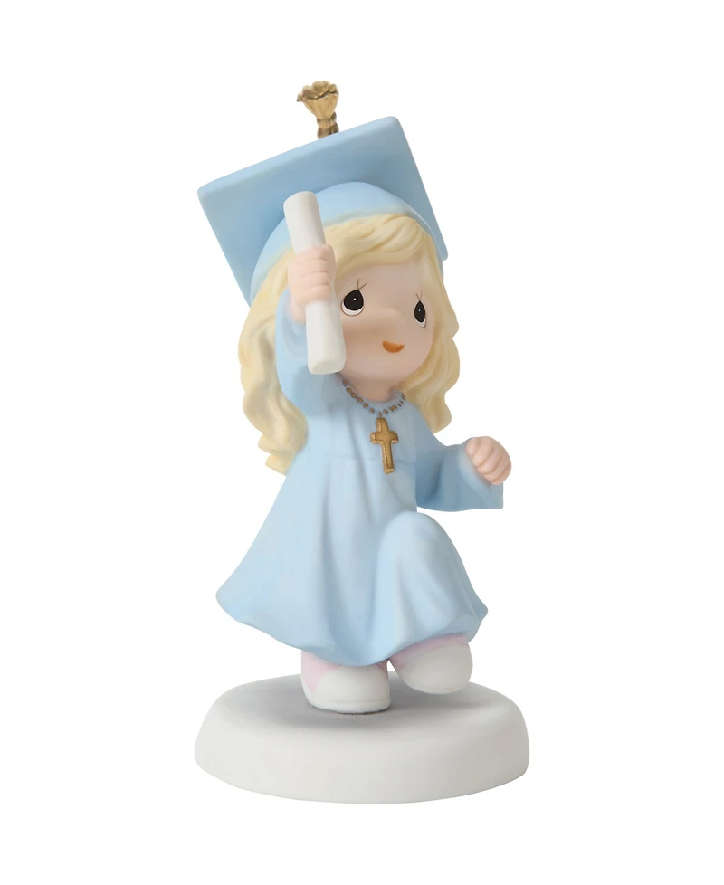 Precious Moments Graduation Girl With Cross Figurine