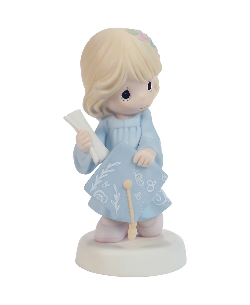 Precious Moments Graduation Blonde Girl Figurine