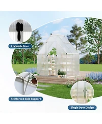 67x45x77 In Hard Anodized Aluminum Greenhouse, 6x4 Ft Sun Room with Reinforced Frame for Outdoor Garden Backyard Patio