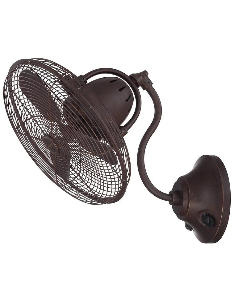 16" Craftmade Bellows I Bronze Damp Rated Wall Fan with Wall Control