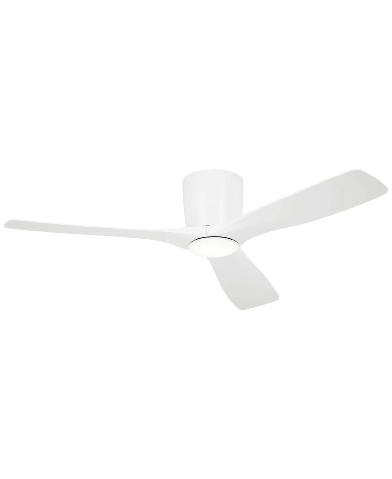 54" Kichler Volos Matte White Led Hugger Ceiling Fan