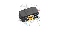 Tessan IP54 Outdoor Waterproof Electrical Connection Box, Large 6-Port Extension Cord Cover for Power Strips, Plugs, Timers & Holiday Lights, Black