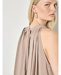 Apricot Women's Pleat Detail Tunic Top