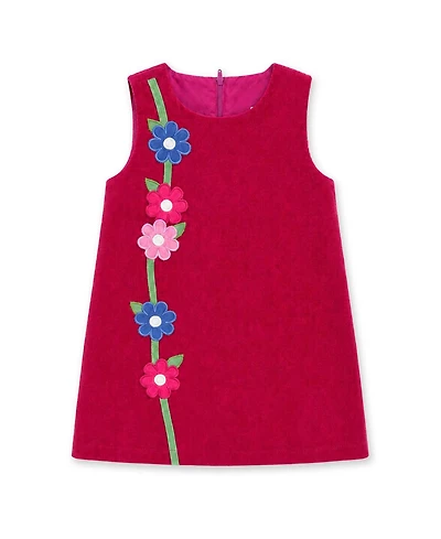 Florence Eiseman Toddler Girls (2T-4T) Corduroy Jumper with Flower Dress