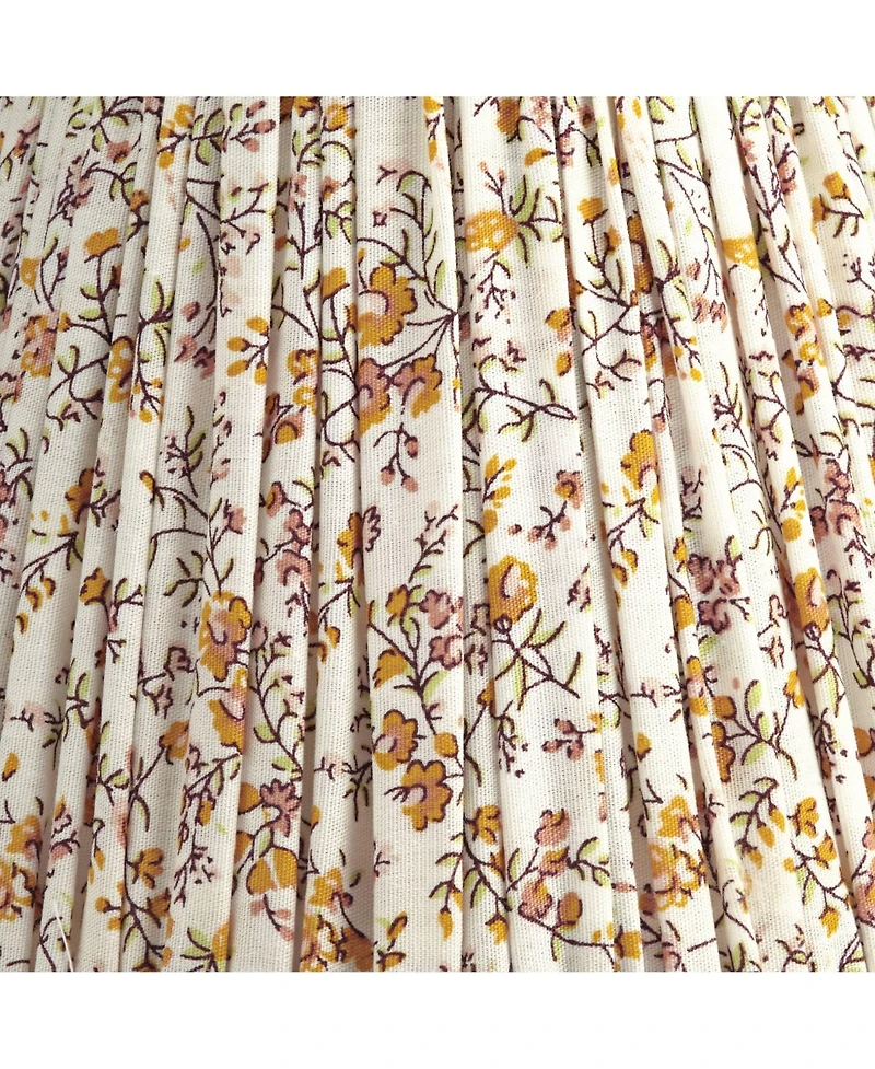 Springcrest 3 1/2" Top x 6" Bottom x 5" High x 5" Slant Print Lamp Shade Replacement Set of 4 Goldenrod Floral Clip On Candelabra
