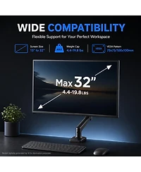 Lofree Gas Spring Full Motion Dual Monitor Mount for 13 to 32 Inch Monitors