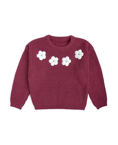 Sweet Wink Baby Girls Floral Applique Sweater