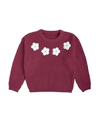 Sweet Wink Baby Girls Floral Applique Sweater