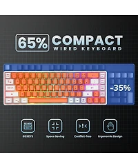 Lofree 65% Compact Wired Membrane Gaming Keyboard