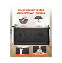 Ruie Retractable Walk Through Pet Gate 38 in Tall Extends to 72 in