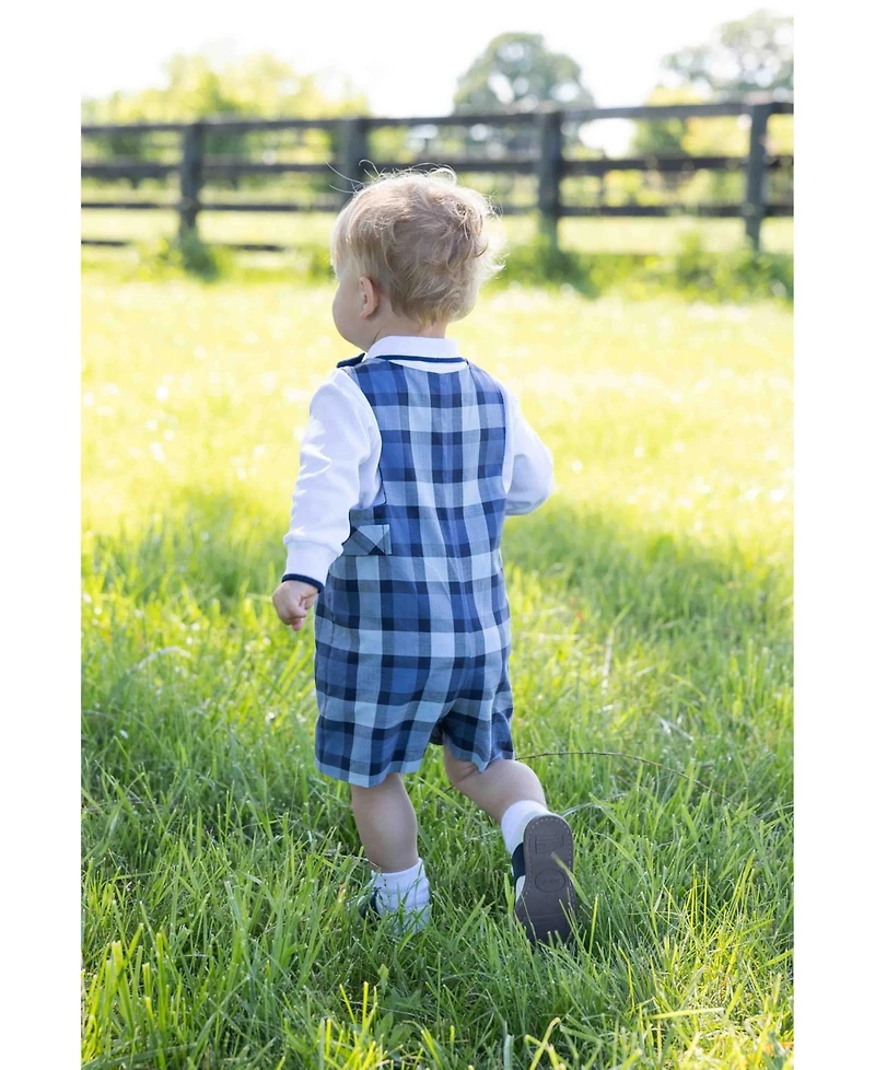 Florence Eiseman Baby ( 6M to 24M ) Plaid Shortall Romper