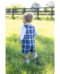 Florence Eiseman Baby ( 6M to 24M ) Plaid Shortall Romper