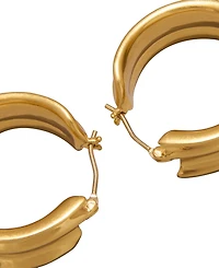 Donna Karan New York Gold-Plated Twisted Hoop Earrings
