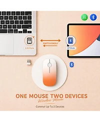Lofree Wireless Quiet-Click Dual Connectivity Mouse for Desktop, Laptop, Tablet and MacBook