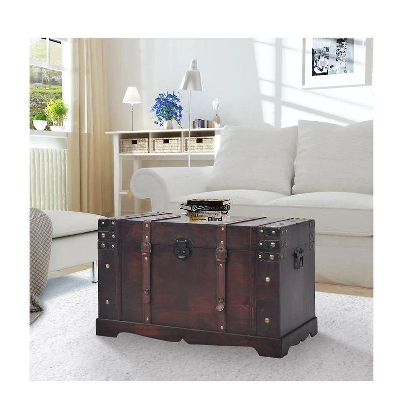vidaXL Vintage Treasure Chest Wood 26.0x15.0x15.7