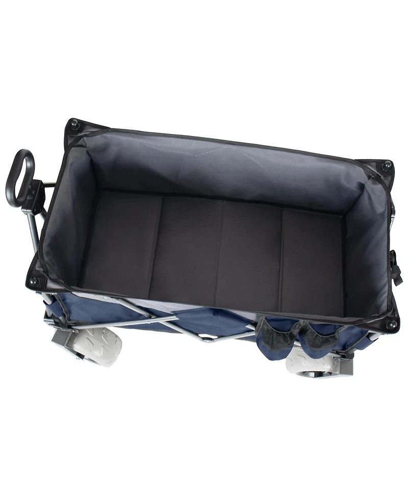 Streamdale FurnitureFoldable Heavy-Duty Utility Wagon Cart with Canopy and Beach Tires