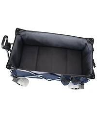 Streamdale FurnitureFoldable Heavy-Duty Utility Wagon Cart with Canopy and Beach Tires